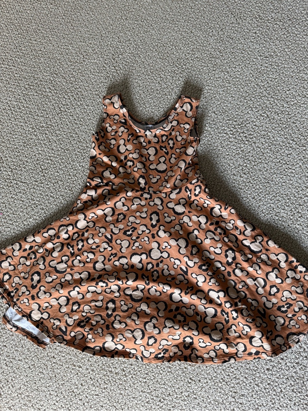 Wild Rich Kids Girls Sleeveless Leopard Print twirl Dress